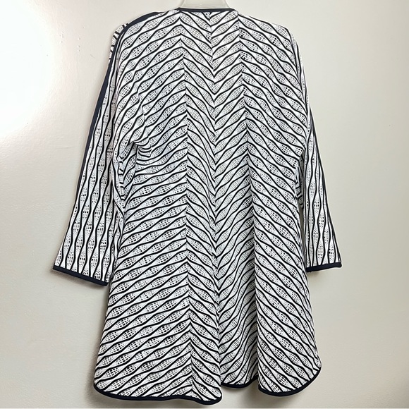 Ic by Connie K Open Front Cardigan Medium M Cascading Art To Wear - Picture 7 of 8